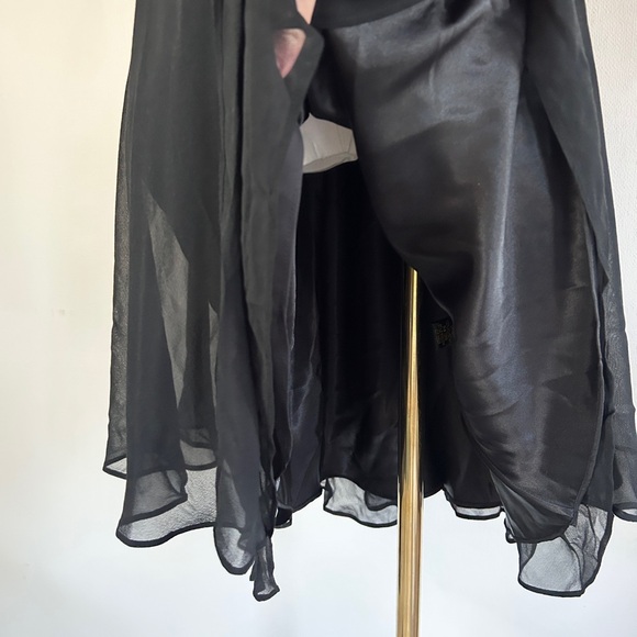 Y2K DONNA RICCO Babydoll Lace Silk Chiffon Dress Whimsigoth Fairy Grunge Size 10 - Picture 7 of 15